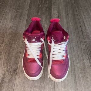 Jordan Women's Pink and White Low-Top Sneakers